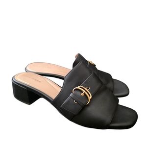 COLE HAAN Crosby Black Leather Slide Sandal - Size 11